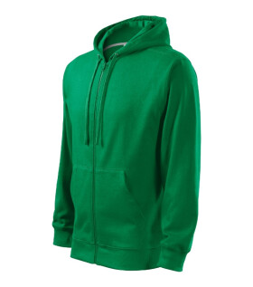 Trendy mikina na zips pánska stredne zelená S