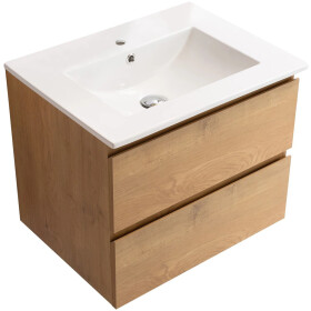 CERANO - Kúpeľňová skrinka Carole + keramické umývadlo Todo - dub medový - 71x50x46,5 CER-8050BD82995