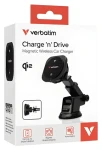 Verbatim Charge 'n' Drive CND-02 čierna / Držiak telefónu do auta / Qi2 / 15 W / USB-C (31861)