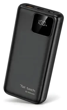 Teltech TT-PB20 čierna / Powerbanka / 20 000 mAh (37476)
