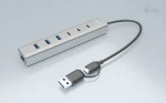 I-TEC USB-C+USB-A Metal Charging HUB 7 Port / USB hub / USB 3.2 Gen 1 / 4X USB-A + 3x USB-C / nabíjanie 7,5 W (CAHUBMETAL7)