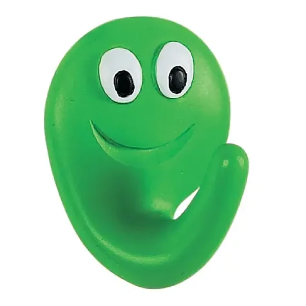 Spirella Smile detský háčik zelený / polyresin / samolepiaci / 40 x 50 mm (7610583067593)