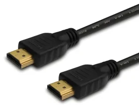 HDMI kábel CL-196 3M čierna / Kábel HDMI / 4K 4096×2160 / ARC / pozlátené konektory (SAVKABELCL-196)
