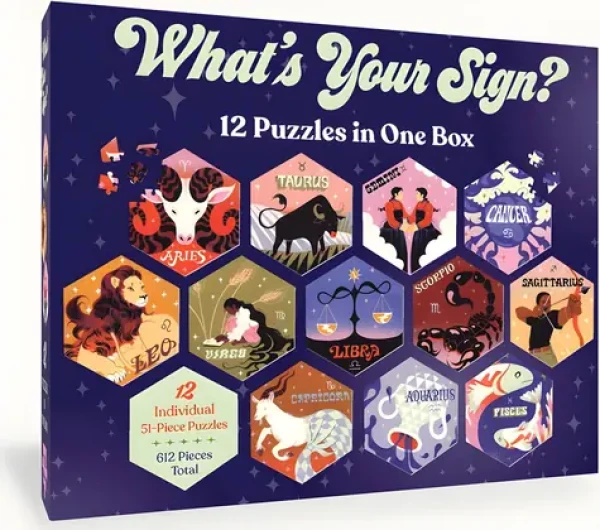 Chronicle books Sada 12 puzzle Aké je vaše znamenie?