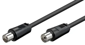 OEM Anténny kábel IEC 75 Ohm MF 2,5 m čierna / Kábel / Koaxiálny konektor IEC (11.92.4462)