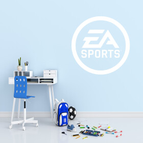 Veselá Stena Samolepka EA Sports Farba: biela, Veľkosť: 80 x 80 cm