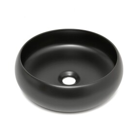 Umývadlo na dosku SAT Feel 36x36 cm čierne matné bez prepadu SATUMFEEL3636BKM SATUMFEEL3636BKM
