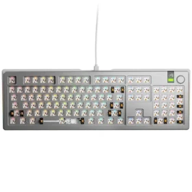 Glorious GMMK 3 Pre 100% strieborná / telo klávesnica / RGB / formát 100% / USB-C / ANSI Layout (GLO-KB-GMMK3-PRO-100-BB-W-SIL-US)