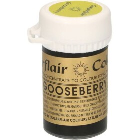 Gélová farba gooseberry zelená šťavnatá 25 g - Sugarflair - Sugarflair