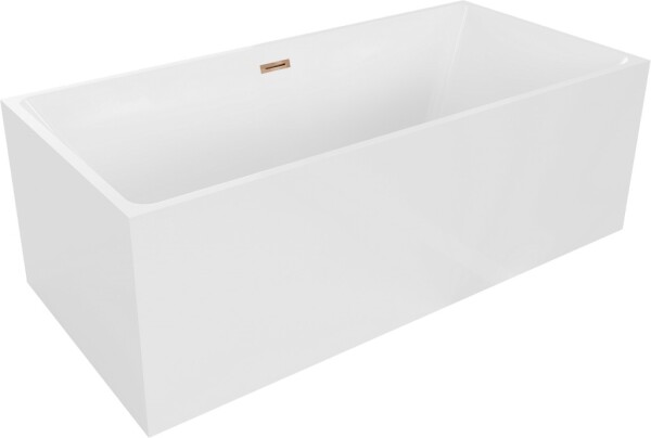 MEXEN/S - Nita vaňa voľne stojaca 170 x 80, biela, sifón a prepad ružové zlato 52091708000-60