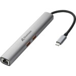 Sharkoon OfficePal Combo Adapter / dokovací adaptér / 1x HDMI 4K @ 60Hz / 2x USB-A / 2x USB-C / 1x RJ-45 (4044951040704)