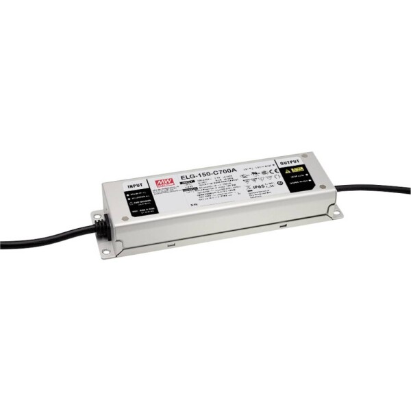 MEAN WELL LED Treiber LED driver konštantný prúd 105 W 1050 - 2100 mA 36 - 72 V/DC montáž na nehorľavom povrchu, schválenie nábytku, outdoorový, PFC spínacie; ELG-150-C2100A-3Y