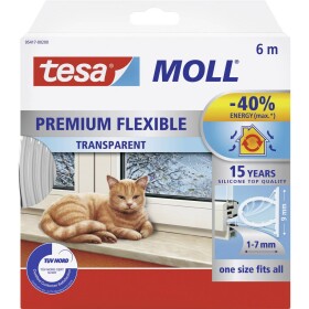 Tesa PREMIUM FLEXIBLE 05417-00200-02 tesniaca páska tesaMOLL® priehľadná (d x š) 6 m x 9 mm 1 ks; 05417-00200-02