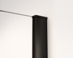 HOPA - Walk-in sprchovací kút LAGOS BLACK NEW 200 - Farba rámu - Čierna, Rozmer A - 120, Rozmer C - 200, Výplň - Matné bezpečnostné sklo - 8 mm BCLAGO12MBFN2