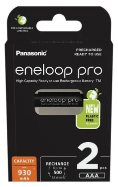 Panasonic Eneloop PRO Nabíjacie batérie AAA 930 mAh 2ks / Ni-MH / blister (BK-4HCDE/2BE)
