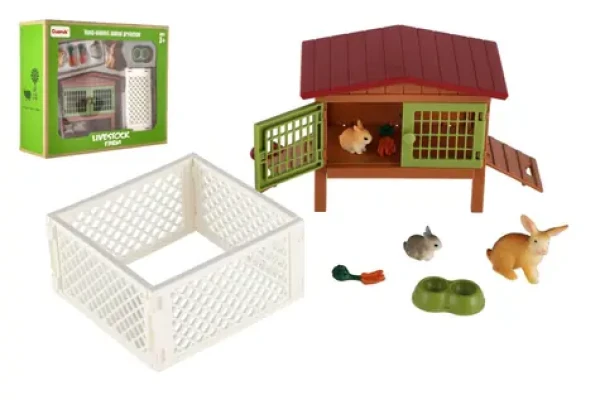 TEDDIES Králikáreň s výbehom a doplnkami