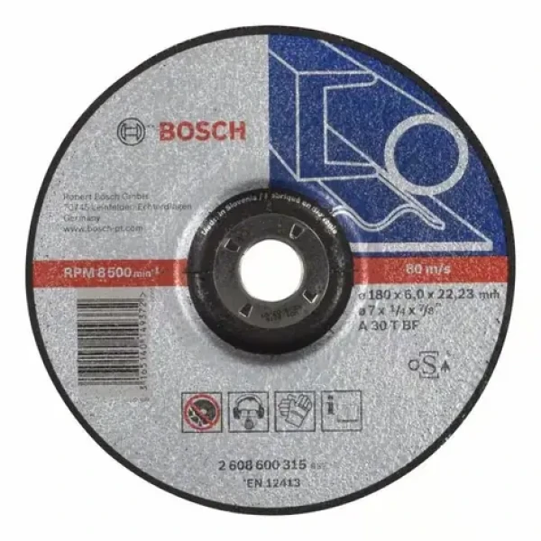 BOSCH Expert for Metal 2608600315 / Hrubovací kotúč profilovaný / 180x22.23 mm / Silné: 6.0 mm (2608600315)