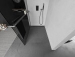 MEXEN/S - Kioto+ Sprchová zástena WALK-IN s poličkou a držiakom uterákov 80 x 200, grafit, grafit kartáčovaná 800-080-121-66-40