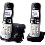 Panasonic KX-TG6812 Duo DECT, GAP bezdrôtový analógový telefón handsfree čierna, strieborná; KX-TG6812GB