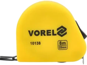 Vorel Meter zvinovací 8 mx 25 mm žltý / Meter zvinovací / 8 m / 25 mm / žltý
