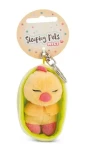 Nici GREEN kľúčenka spiaca Kuriatko + svetlo zelený košík 12 cm