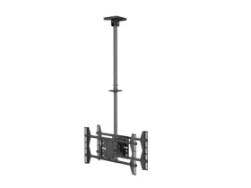 Equip Stropný držiak pre 2 TV čierna / Stropný držiak / 32-65" / VESA 600x400 / nosnosť 80 kg / náklon -5 ° až 15 ° (650370)