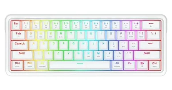 Redragon Draconic V2 K730W-RGB-PRO biela / Herná klávesnica / mechanická / RGB / USB / US (K730W-RGB-PRO)