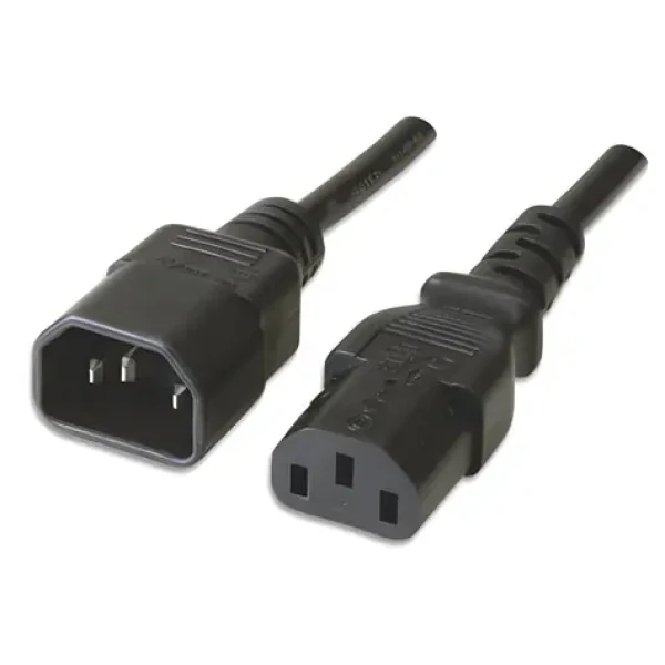 Manhattan napájací kábel C13 - C14 čierna / Napájací kábel / 3 m / 250 V / 10 A (301312)