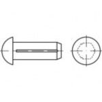 TOOLCRAFT TO-5378994 pologuľatý ryhovaný klinec 2.5 mm nerezová ocel A2 100 ks; TO-5378994
