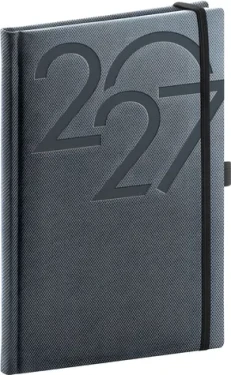 NOTIQUE Týždenný diár AJAX 2027 čierny / 15 × 21 cm