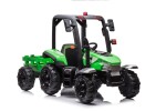 Mamido Mamido Detský elektrický traktor s prívesom 24V Blast 2x200W zelený