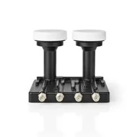 Nedis LNB čierna / Quad Monoblok 6.0 ° / Výstupné pripojenie: 4X konektor F (SLNBQDM60BK)