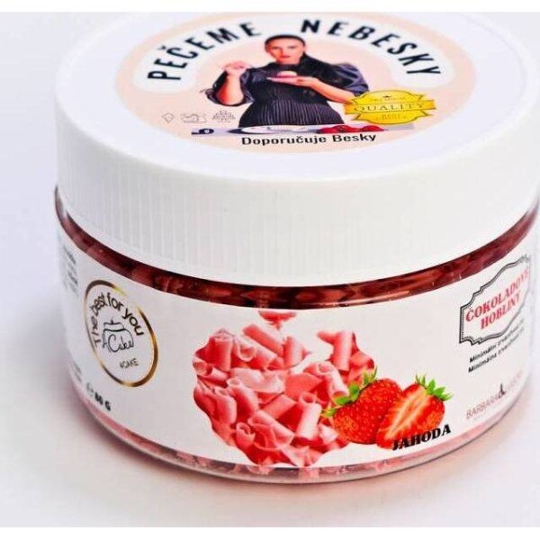 Čokoládové hobliny jahodové (80 g) 1584 - dortis - dortis