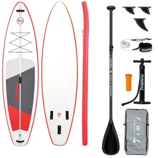 FunWater Nafukovací Paddleboard SUPFW69C 335cm červeno-biela / príslušenstvo (SUPFW69C)