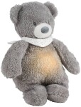 NATTOU Uspávačik plyšový hudobný so svetielkom a senzorom plaču 4v1 Sleepy Bear Grey 0m+
