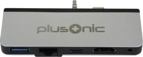 Adesso Z Plusonic Docking Adapter/Hub für Microsoft Surface Go, 5in1: USB 3.0/RJ45 Gigabit-Ethernet/Type-C/HDMI/AUX