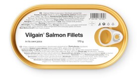 Vilgain Filety z lososa vo vlastnej šťave – 170 g