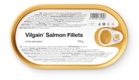 Vilgain Filety z lososa vo vlastnej šťave 170 g