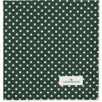 GREEN GATE Bavlnená servítka s krajkou Dotty Dark Green