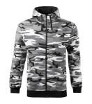 Camo Zip Mikina pánska maskáčová šedá 3XL