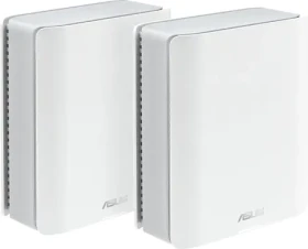 Asus ZenWiFi BT8 biela 2-pack / MESH router Wi-Fi 7 / 2.4 GHz / 5 GHz / 6 GHz / WAN + 3x LAN / USB 3.0 (BT8 (2-pack) W)