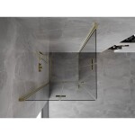MEXEN/S - Mist-F Duo sprchovací kút skladacie dvere 70 x 70, transparent, zlato 8A6-070L-070P-50-00
