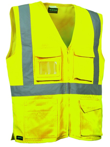 Reflexná pracovná vesta Cofra SEKI Farba: Reflexná žltá, Veľkosť: 2XL (CASEKI_00_2XL)