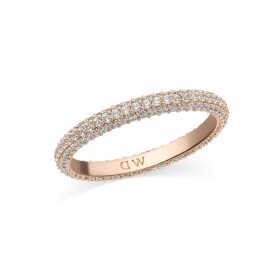 Daniel Wellington Trblietavý bronzový prsteň s kubickými zirkónmi Pavé DW0040169 58 mm