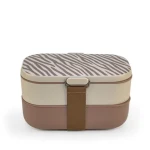 Iris Barcelona Obedový box s príborom Bento 1.35 L béžový (8437-P)