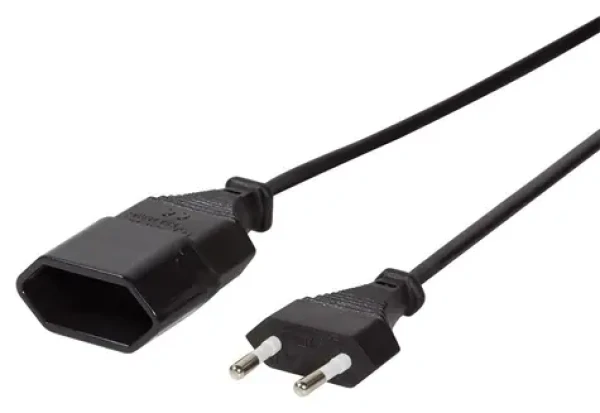 LogiLink Prodlužovací napájecí kabel CEE7/16 černá / Napájecí kabel / 1 m (CP122)