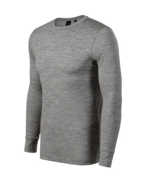 Pánske tričko Merino Rise LS tmavo šedé S
