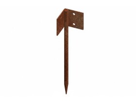Rohová spojka pre cortenový obrubník Urbis, 25 × 10 cm