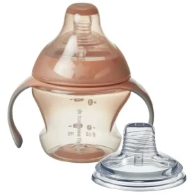 Tommee Tippee Prechodový hrnček so cumlíkom a náustkom 150ml Pink / od 4 mesiacov (447836TT)