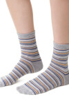 Dámske vzorované ponožky 099 MELANŽOVÁ SVĚTLE ŠEDÁ 35-37